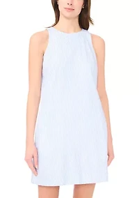 Women's Sleeveless Linen Shift Mini Dress