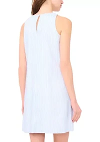 Women's Sleeveless Linen Shift Mini Dress