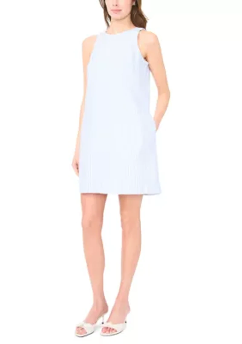 Women's Sleeveless Linen Shift Mini Dress