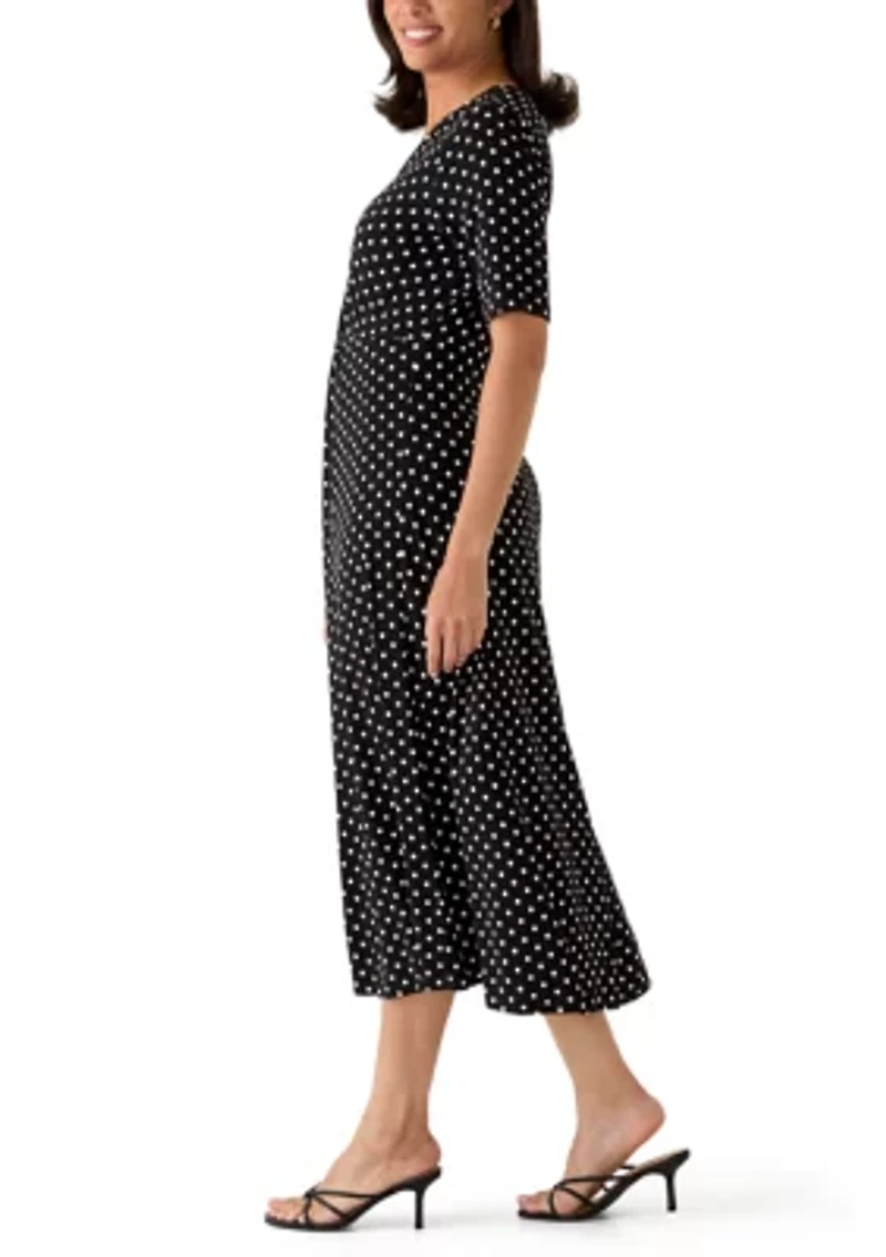 Women's Knit Waist Maxi Dress