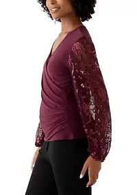 Women's Long Sleeve V-Neck Top