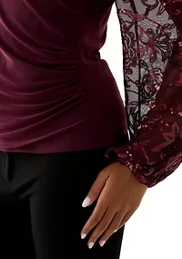 Women's Long Sleeve V-Neck Top