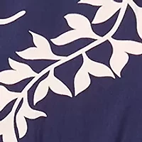 Women's Short Sleeve Mock Neck Paisley Jumpsuit