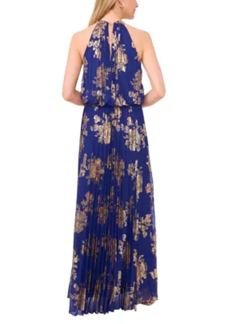 Women's Chiffon Pleated Gown