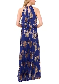 Women's Chiffon Pleated Gown