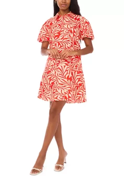 Women's Short Sleeve Cotton Mini Dress