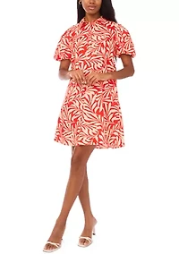 Women's Short Sleeve Cotton Mini Dress