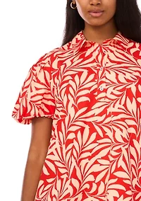 Women's Short Sleeve Cotton Mini Dress