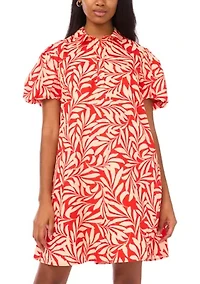 Women's Short Sleeve Cotton Mini Dress