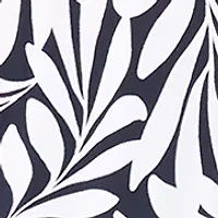 Women's 1/4 Zip Leaf Printed Maxi Dress