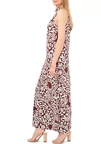 Women's Halter Neck Printed Midi Dress
