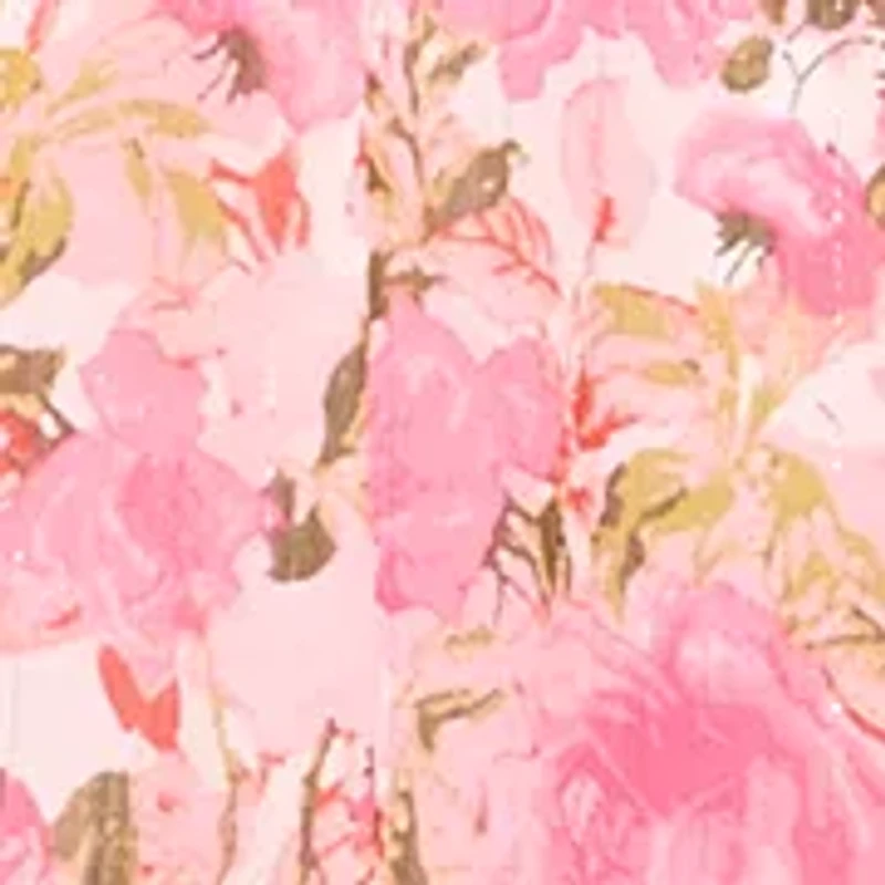 Women's Flutter Sleeve Mock Neck Floral Print Dress