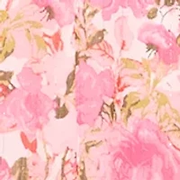 Women's Flutter Sleeve Mock Neck Floral Print Dress