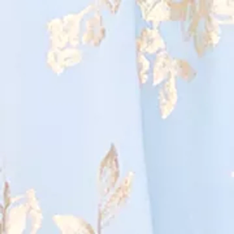 Women's Sleeveless Foil Halter Gown with Necklace