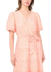 Women's Puff Sleeve Chiffon Maxi Dress