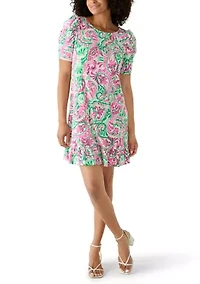 Women's Ruched Sleeve Mini Dress