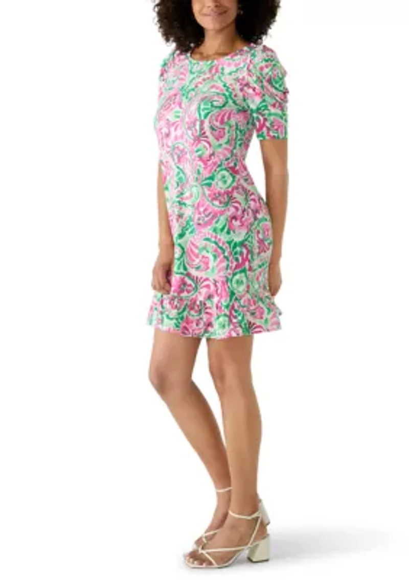 Women's Ruched Sleeve Mini Dress