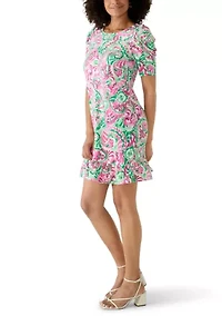 Women's Ruched Sleeve Mini Dress