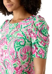 Women's Ruched Sleeve Mini Dress