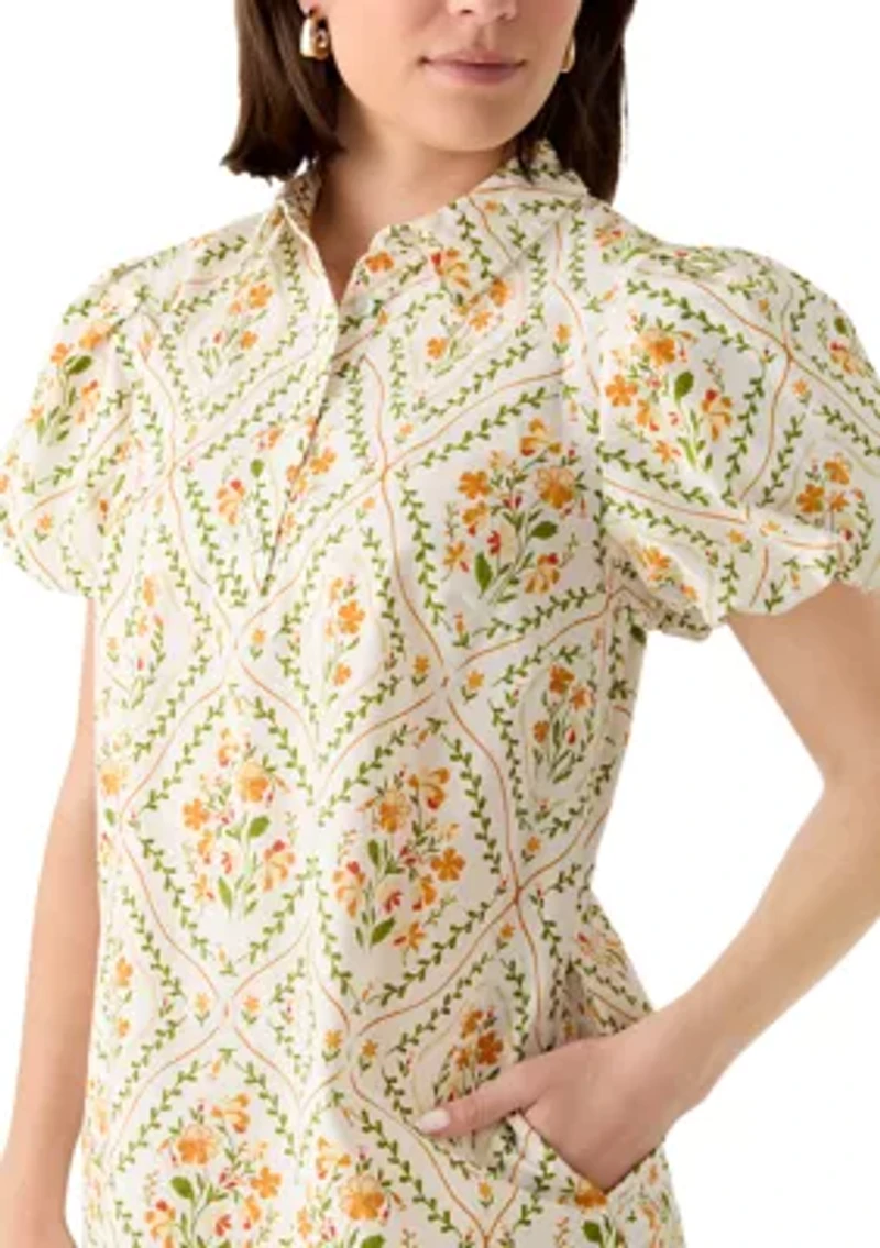 Women's Puff Sleeve Mini Dress