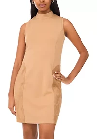 Women's Sleeveless Suede Mini Dress