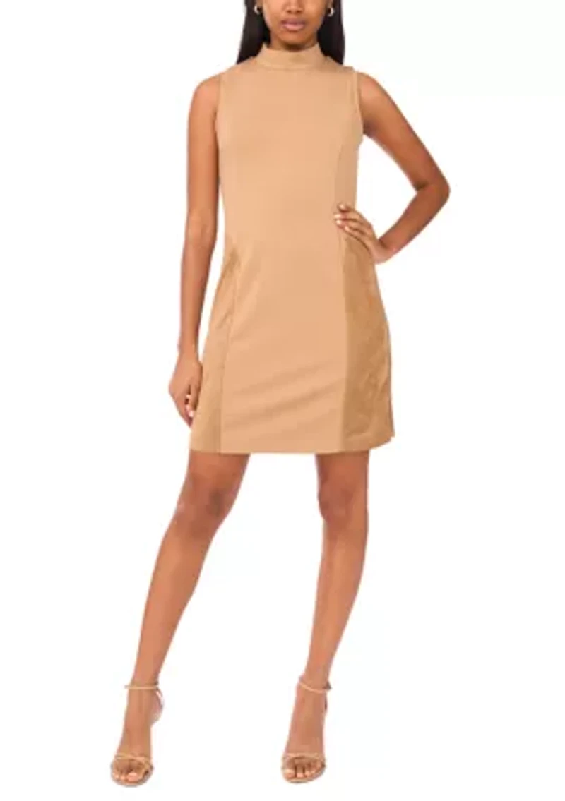 Women's Sleeveless Suede Mini Dress