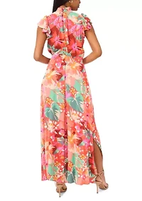 Women's Flutter Sleeve Smocked Waist Jumpsuit