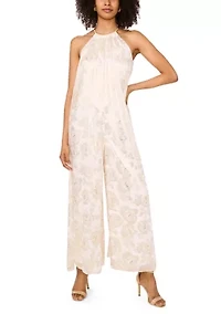 Women's Sleeveless Halter Chiffon Jumpsuit