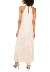 Women's Sleeveless Halter Chiffon Jumpsuit