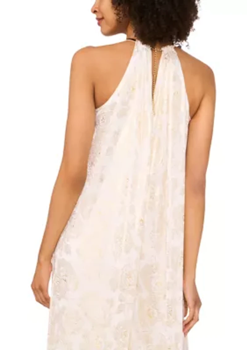 Women's Sleeveless Halter Chiffon Jumpsuit