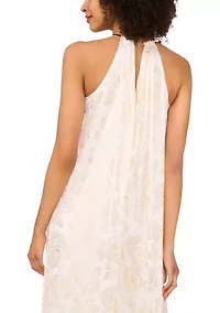 Women's Sleeveless Halter Chiffon Jumpsuit
