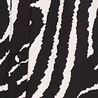 Women's Short Sleeve Printed Linen A-Line Dress