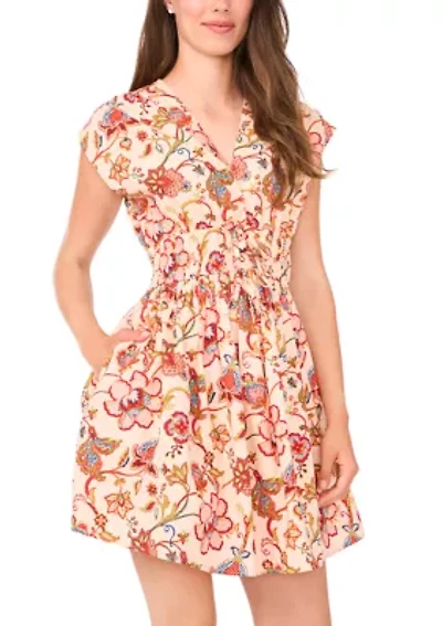 Women's Sleeveless Printed A-Line Dress