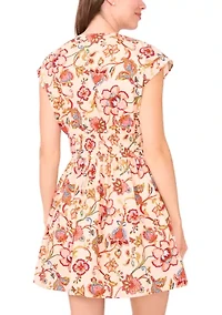 Women's Sleeveless Printed A-Line Dress