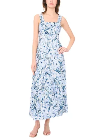 Women's Floral Challis Maxi Sundress