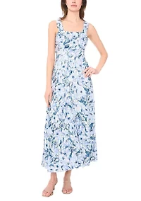 Women's Floral Challis Maxi Sundress
