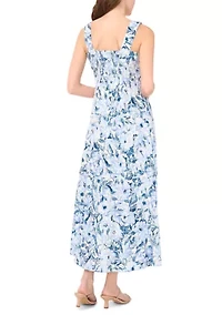 Women's Floral Challis Maxi Sundress