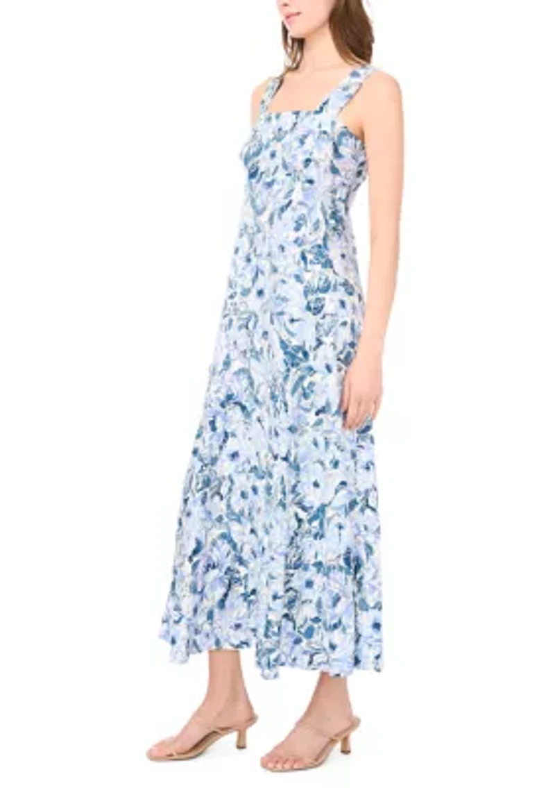 Women's Floral Challis Maxi Sundress