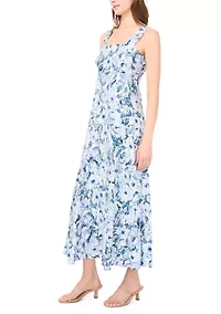 Women's Floral Challis Maxi Sundress