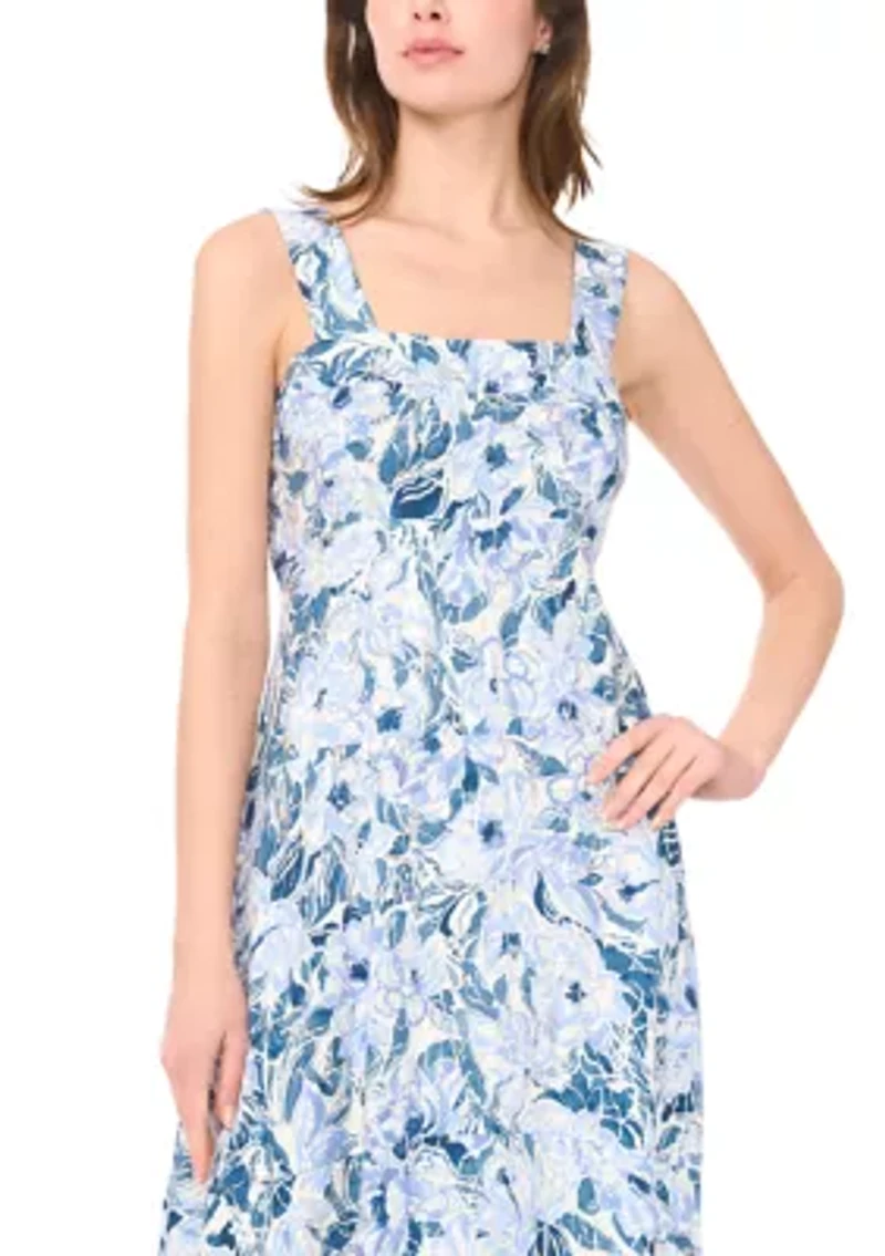 Women's Floral Challis Maxi Sundress
