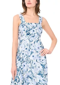 Women's Floral Challis Maxi Sundress