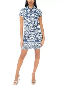 Women's Short Sleeve 1/4 Zip Dress