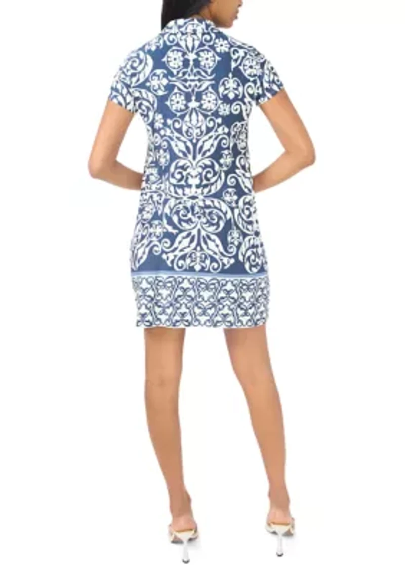 Women's Short Sleeve 1/4 Zip Dress