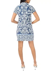 Women's Short Sleeve 1/4 Zip Dress