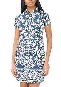 Women's Short Sleeve 1/4 Zip Dress