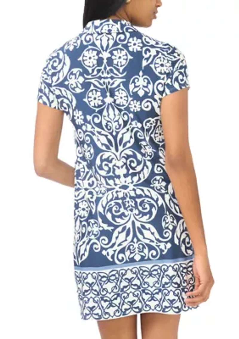 Women's Short Sleeve 1/4 Zip Dress
