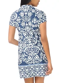 Women's Short Sleeve 1/4 Zip Dress