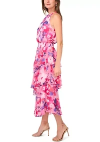 Women's Sleeveless Halter Maxi Dress