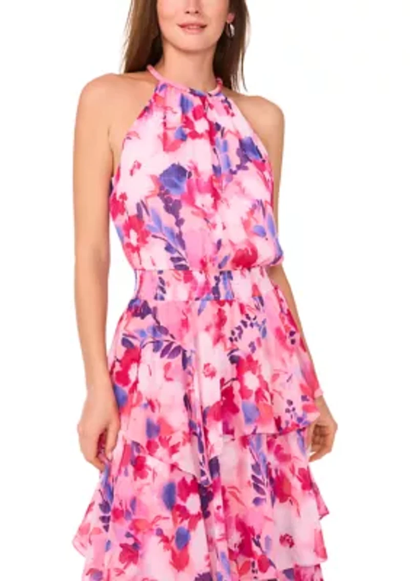 Women's Sleeveless Halter Maxi Dress