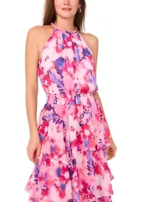 Women's Sleeveless Halter Maxi Dress